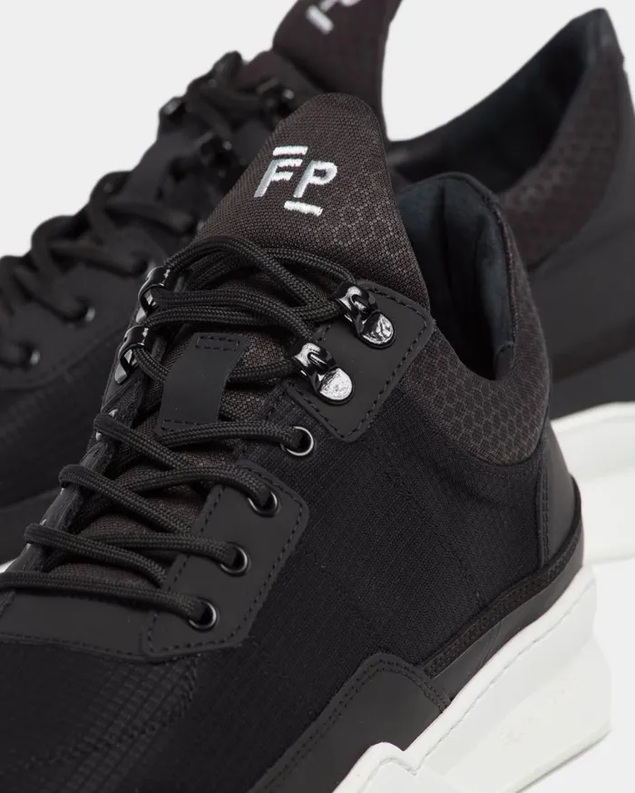 Low Top Ghost Radar Black WomenMen Filling Pieces Sneakers