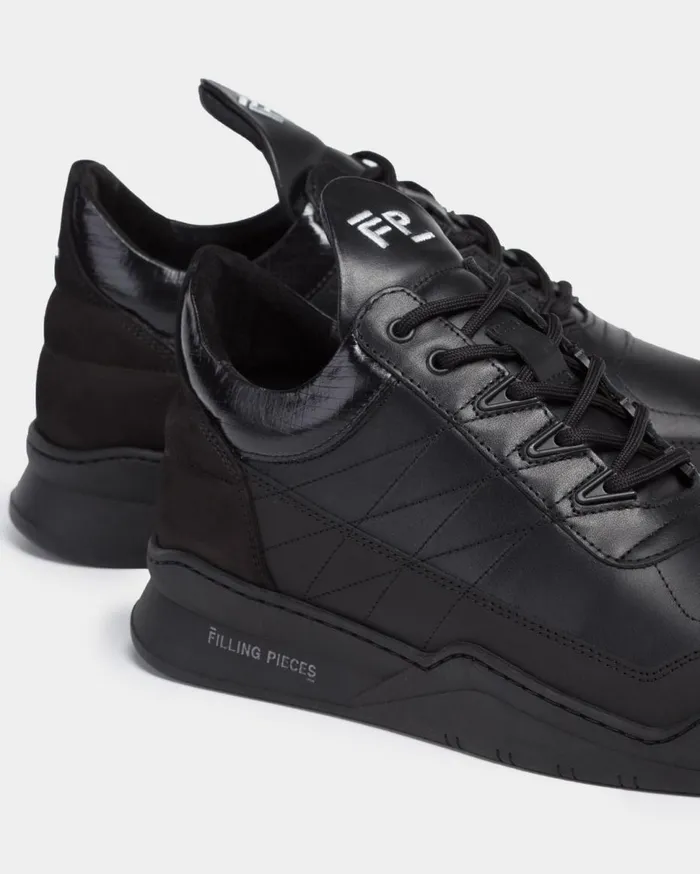 Low Top Ghost Tweek All Black MenWomen Filling Pieces Sneakers