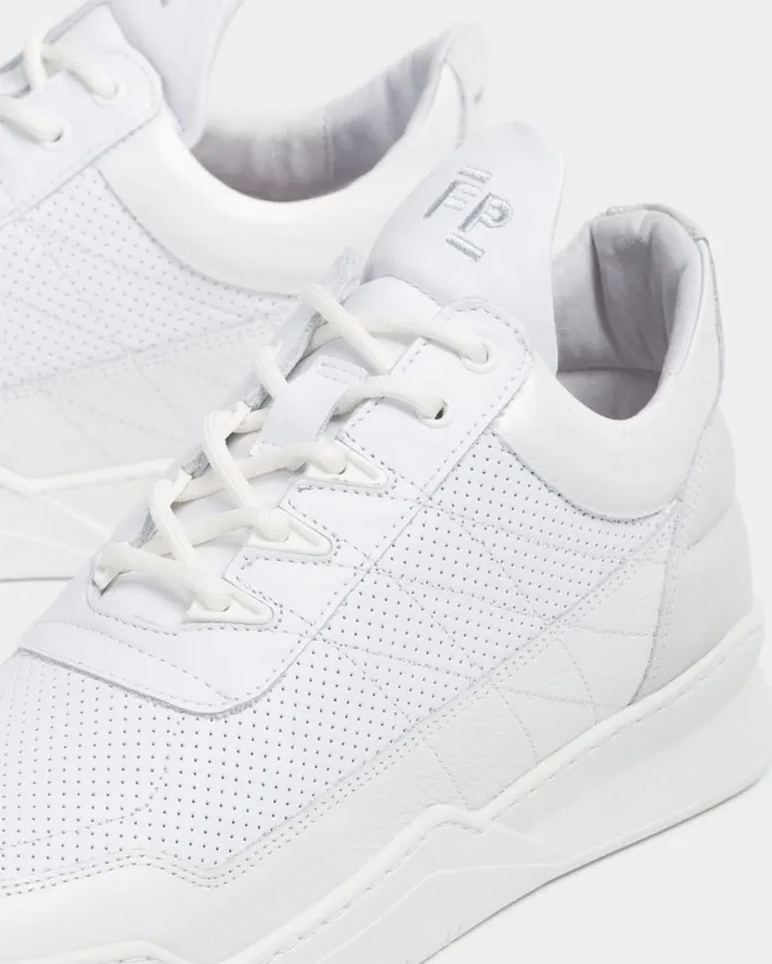 Low Top Ghost Tweek All White WomenMen Filling Pieces Sneakers