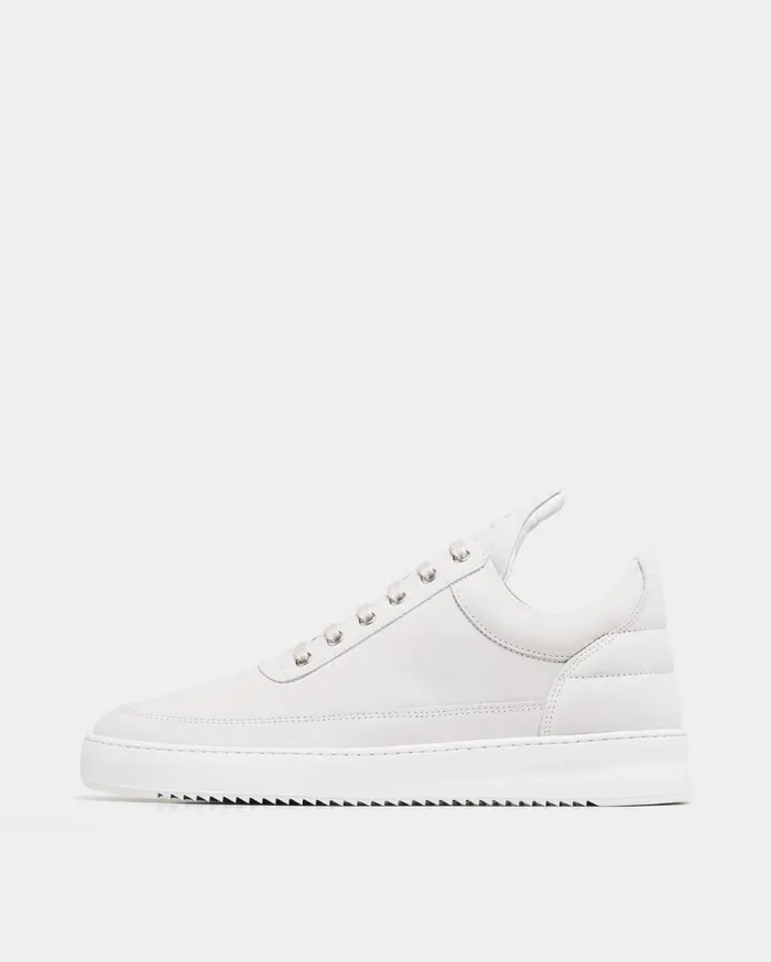 Low Top Ripple Basic All White MenWomen Filling Pieces Sneakers