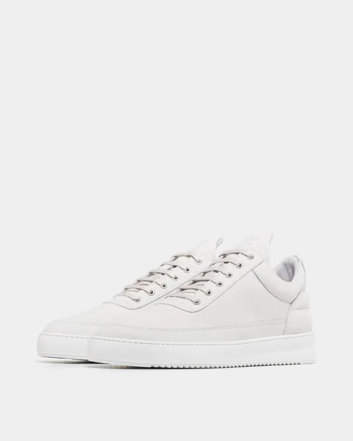 Low Top Ripple Basic All White WomenMen Filling Pieces Sneakers