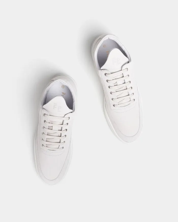 Low Top Ripple Basic All White WomenMen Filling Pieces Sneakers