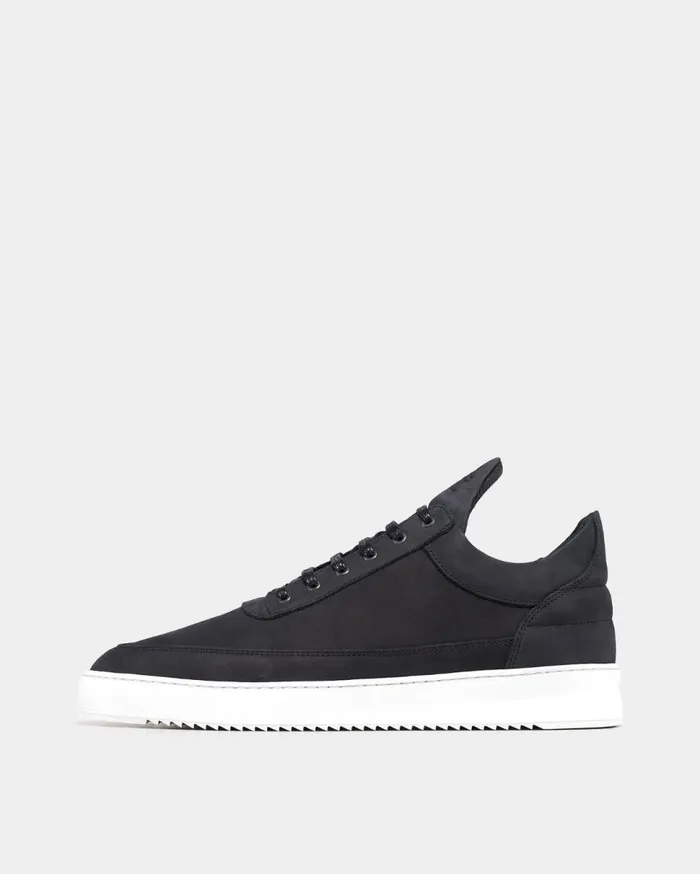 Low Top Ripple Basic Black MenWomen Filling Pieces Sneakers