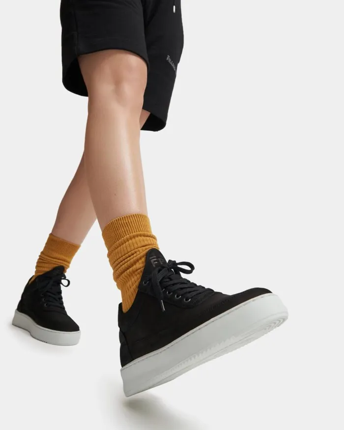 Low Top Ripple Basic Black WomenMen Filling Pieces Sneakers