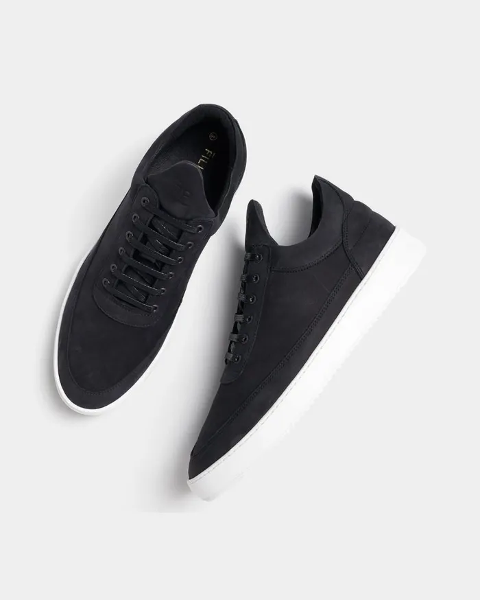 Low Top Ripple Basic Black WomenMen Filling Pieces Sneakers