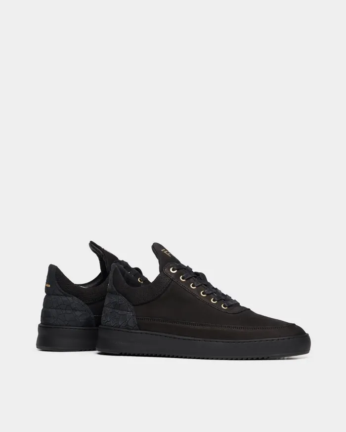 Low Top Ripple Ceres All Black WomenMen Filling Pieces Sneakers