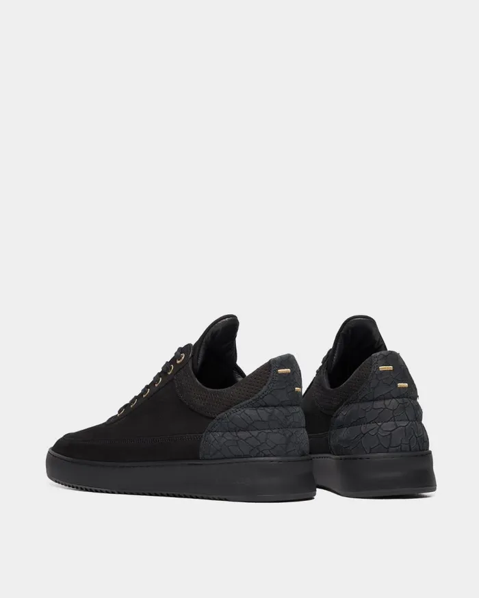 Low Top Ripple Ceres All Black WomenMen Filling Pieces Sneakers