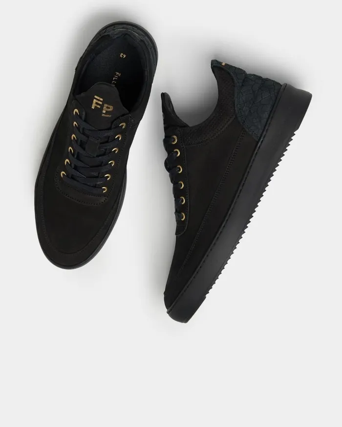 Low Top Ripple Ceres All Black WomenMen Filling Pieces Sneakers