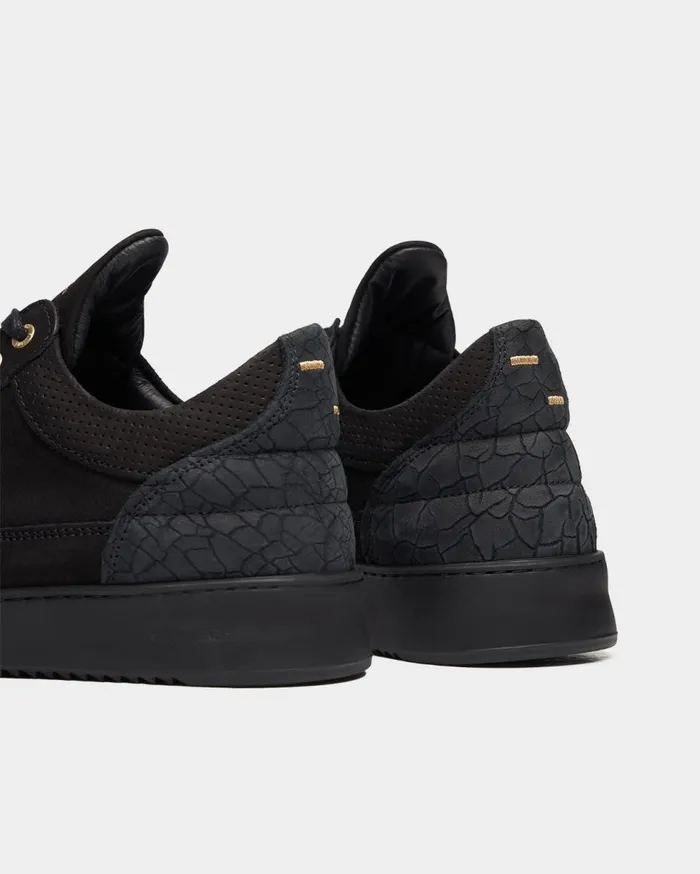 Low Top Ripple Ceres All Black WomenMen Filling Pieces Sneakers