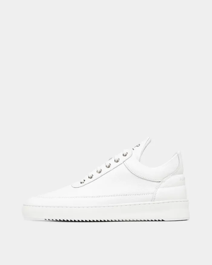 Low Top Ripple Crumbs All White WomenMen Filling Pieces Sneakers