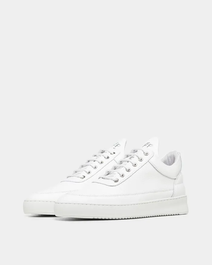 Low Top Ripple Crumbs All White WomenMen Filling Pieces Sneakers