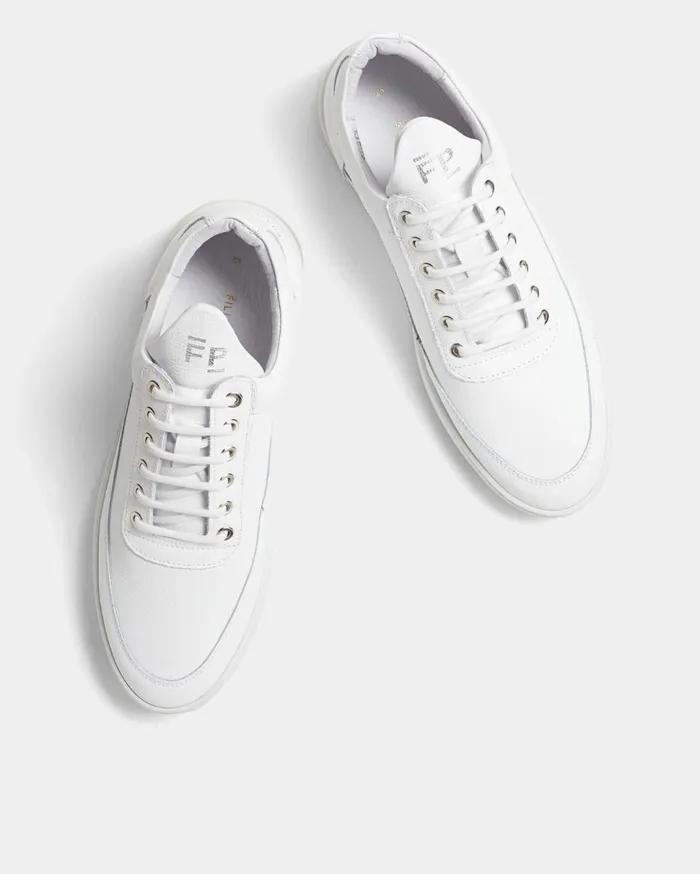 Low Top Ripple Crumbs All White WomenMen Filling Pieces Sneakers