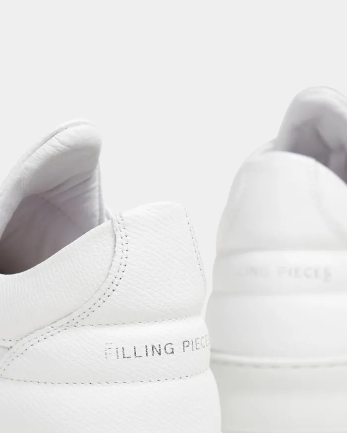Low Top Ripple Crumbs All White WomenMen Filling Pieces Sneakers