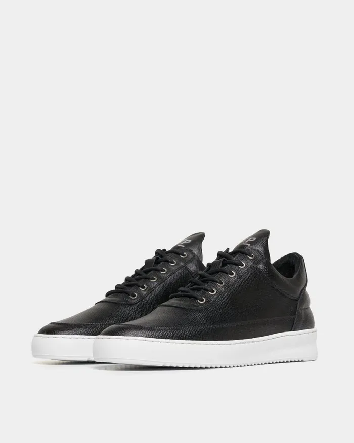 Low Top Ripple Crumbs Black WomenMen Filling Pieces Sneakers
