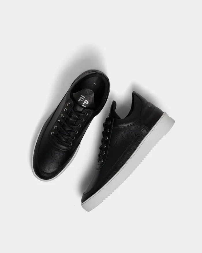 Low Top Ripple Crumbs Black WomenMen Filling Pieces Sneakers