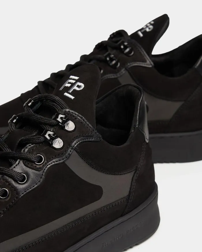 Low Top Ripple Meta All Black Men Filling Pieces Sneakers
