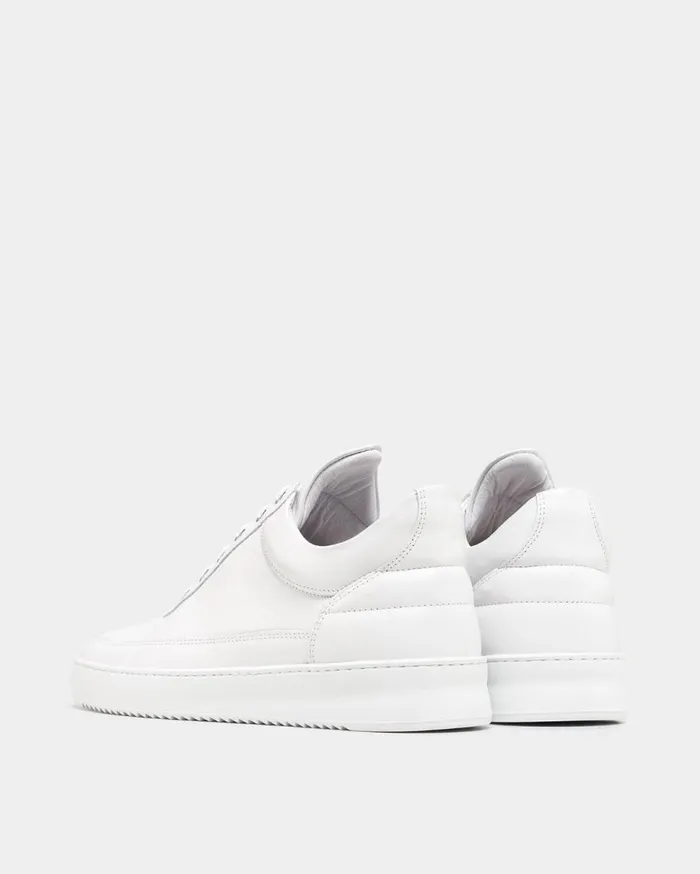 Low Top Ripple Nappa All White WomenMen Filling Pieces Sneakers