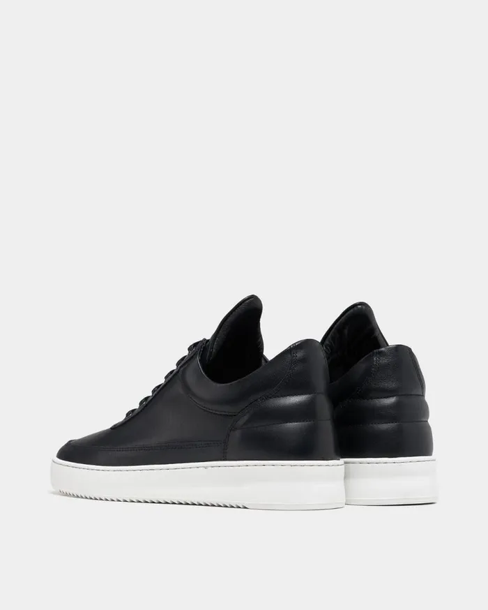 Low Top Ripple Nappa Black WomenMen Filling Pieces Sneakers