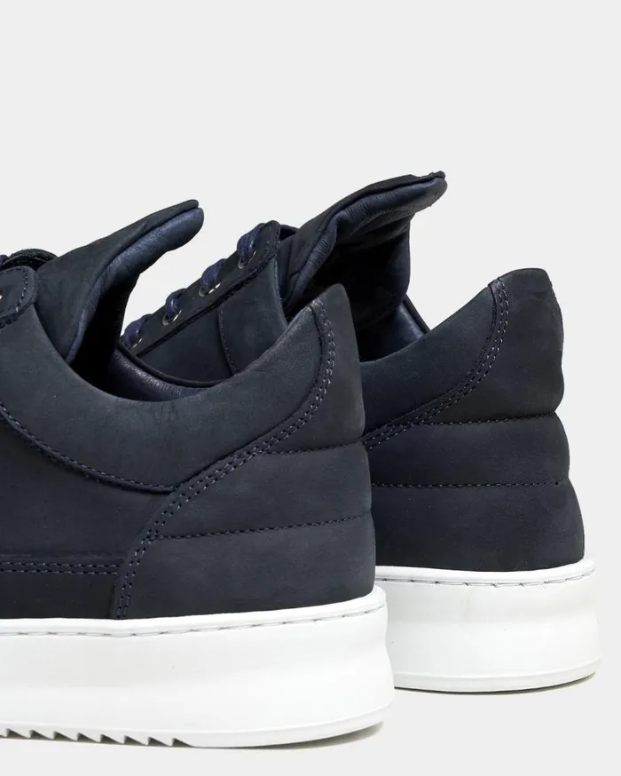 Low Top Ripple Nubuck Deep Blue Navy MenWomen Filling Pieces Sneakers