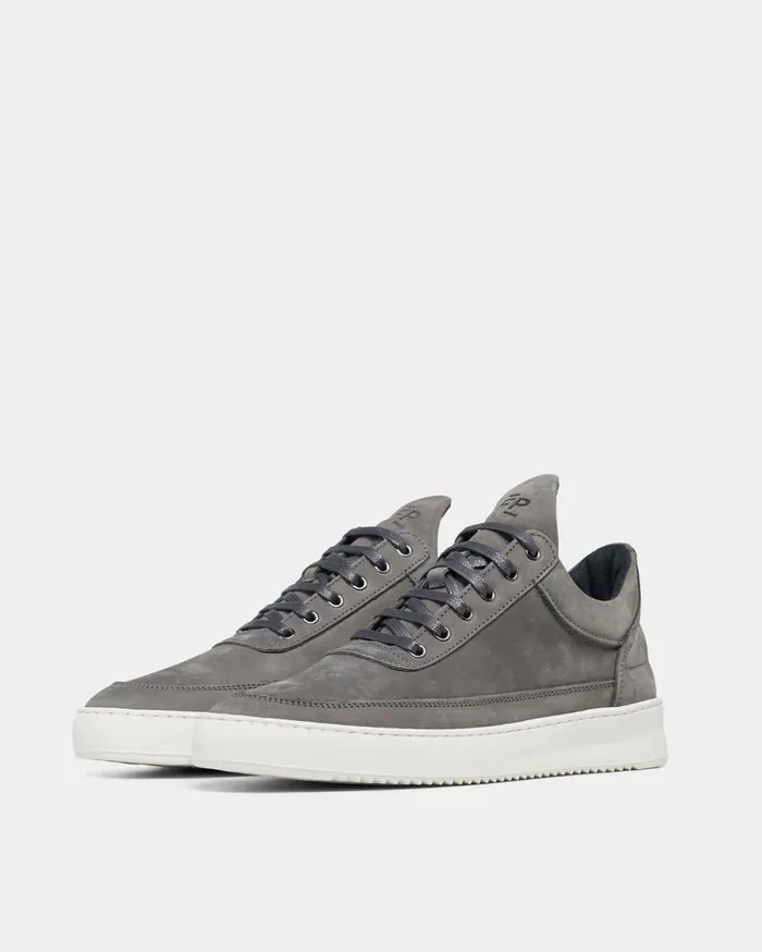 Low Top Ripple Nubuck Shark Grey MenWomen Filling Pieces Sneakers