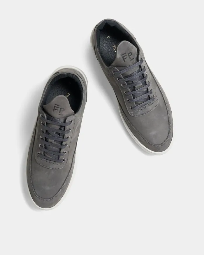Low Top Ripple Nubuck Shark Grey MenWomen Filling Pieces Sneakers