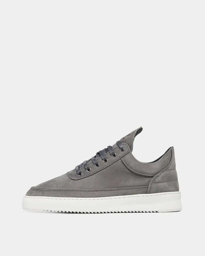 Low Top Ripple Nubuck Shark Grey WomenMen Filling Pieces Sneakers