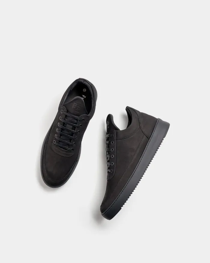 Low Top Ripple Tonal Black WomenMen Filling Pieces Sneakers