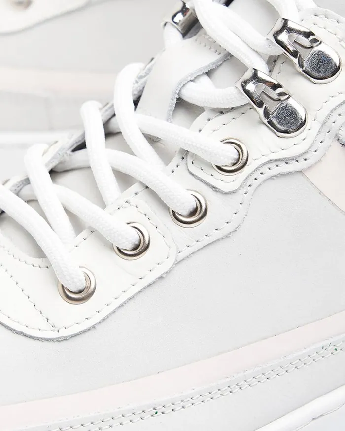 Low Top Rubberized White Women Filling Pieces Sneakers