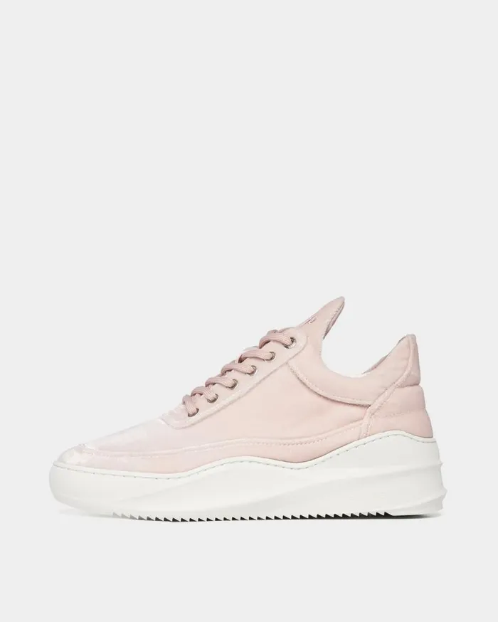 Low Top Sky Velvet Pink Women Filling Pieces Sneakers
