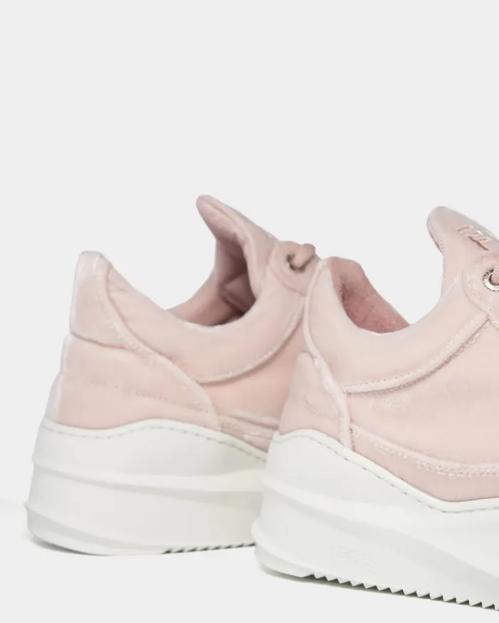 Low Top Sky Velvet Pink Women Filling Pieces Sneakers