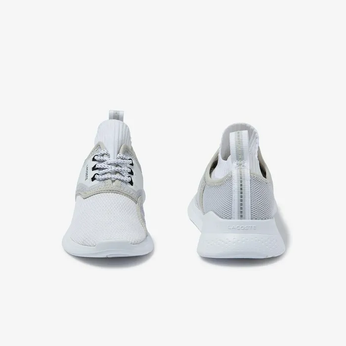 LT Sense Reflective Textile Sneakers WhiteLight Grey Womens Lacoste Sneakers Outlet
