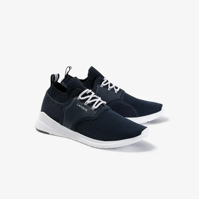 LT Sense Textile and Mesh Sneakers NvyWht Mens Lacoste Sneakers Online Store