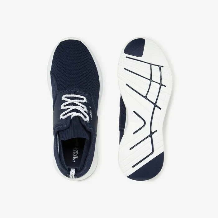 LT Sense Textile and Mesh Sneakers NvyWht Mens Lacoste Sneakers Online Store