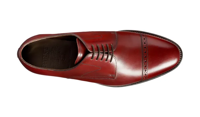 Lynton 8211 Cherry Calf Mens Barker Shoes Brogues