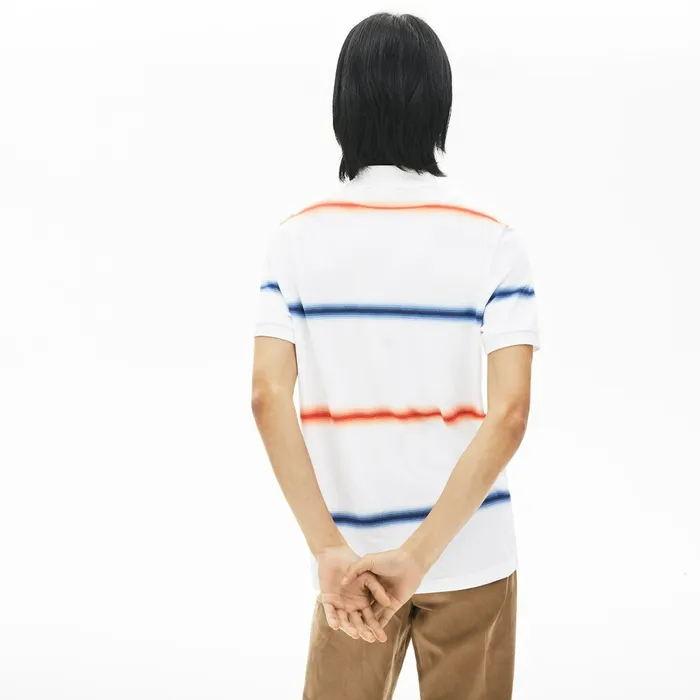 Made in France Regular Fit Cotton Piqu Polo Shirt WhiteNavy BlueRed Mens Lacoste Polos Outlet