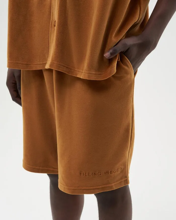 Male Shorts Velvet Caramel Beige Men Filling Pieces Pants and Shorts