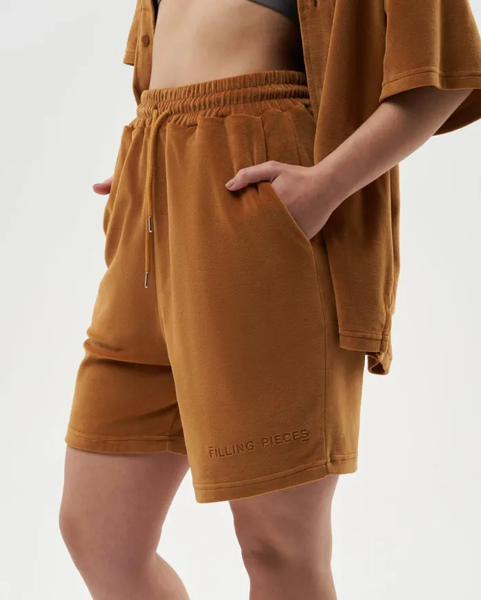 Male Shorts Velvet Caramel Beige Men Filling Pieces Pants and Shorts