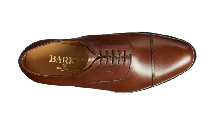 Malvern 8211 Dark Walnut Calf Mens Barker Shoes Oxfords