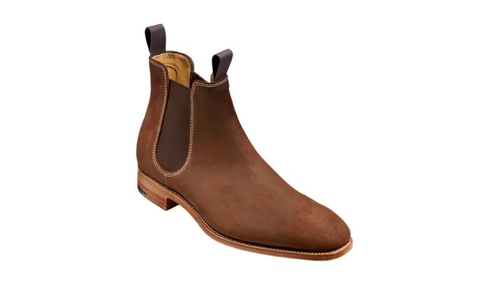 Mansfield 8211 Brown Waxy Suede Mens Barker Shoes Boots