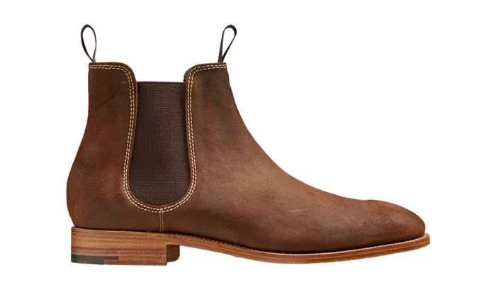 Mansfield 8211 Brown Waxy Suede Mens Barker Shoes Boots