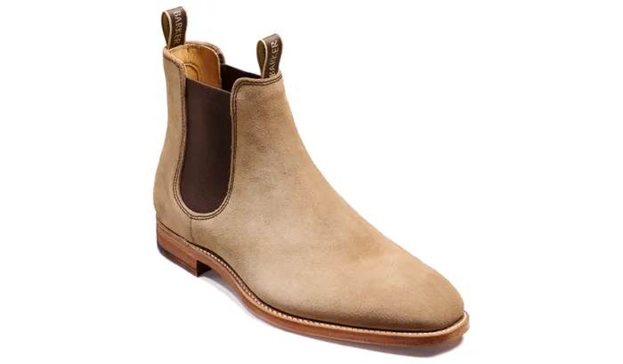 Mansfield 8211 Taupe Suede Mens Barker Shoes Boots