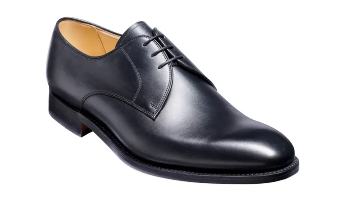 March 8211 Black Calf Mens Barker Shoes Derbys