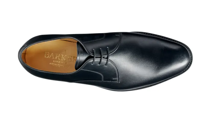 March 8211 Black Calf Mens Barker Shoes Derbys