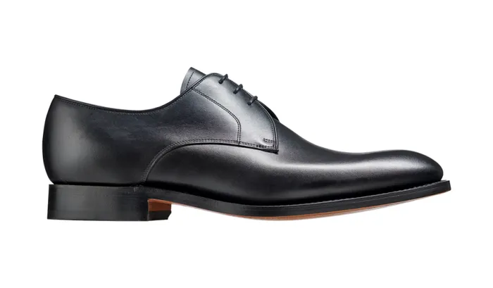 March 8211 Black Calf Mens Barker Shoes Derbys
