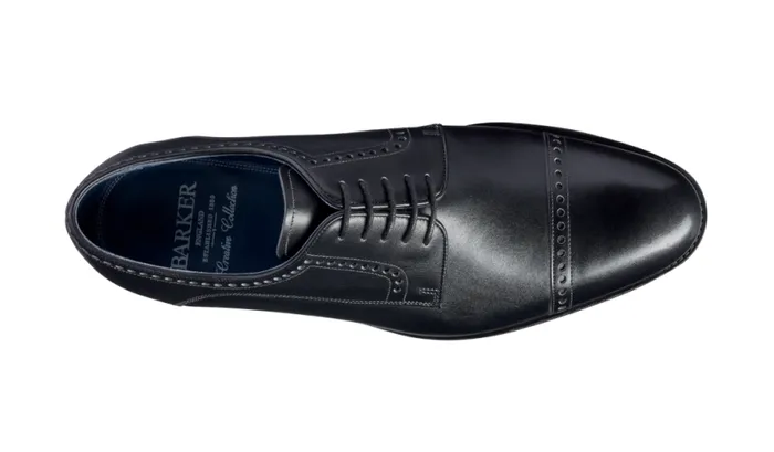 Marcus 8211 Black Calf Mens Barker Shoes Brogues