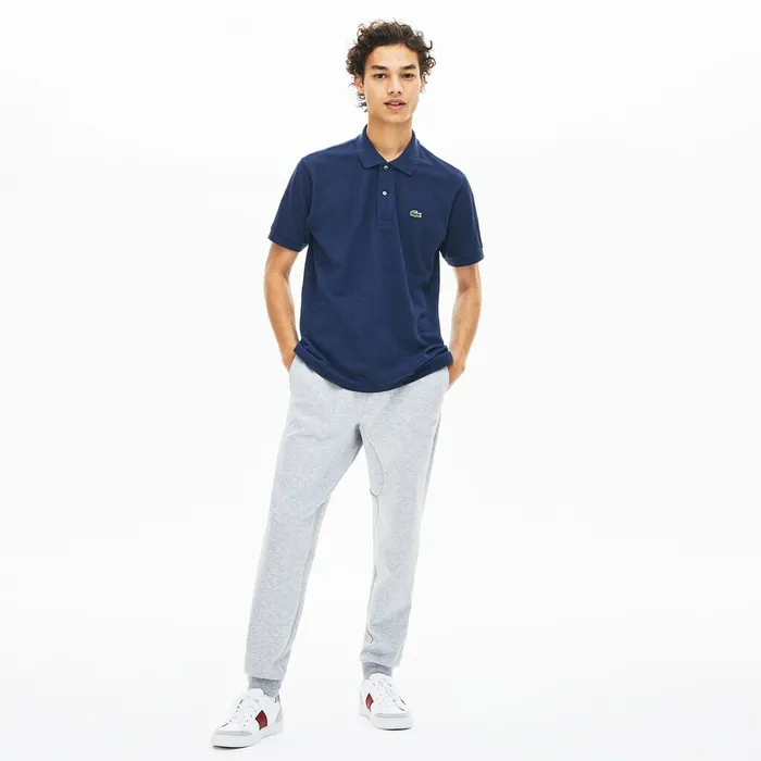 Marl Knit L1212 Polo Blue Chine Mens Lacoste Polos Gift Ideas
