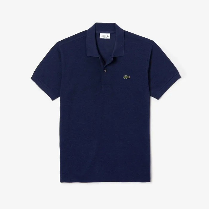 Marl Knit L1212 Polo Blue Chine Mens Lacoste Polos Gift Ideas