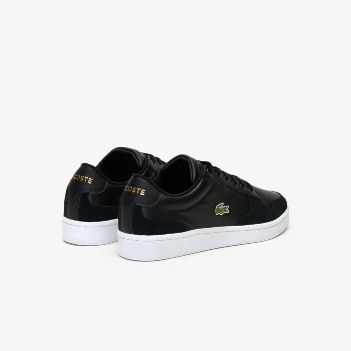Masters Cup Leather and Suede Sneakers BlackWhite Mens Lacoste Sneakers Shop Online