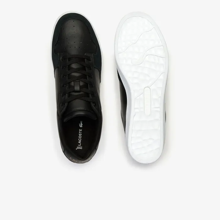 Masters Cup Leather and Suede Sneakers BlackWhite Mens Lacoste Sneakers Shop Online