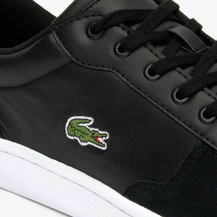 Masters Cup Leather and Suede Sneakers BlackWhite Mens Lacoste Sneakers Shop Online